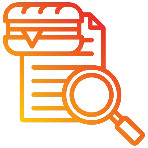 on cherche une fiche recette avec une loupe
