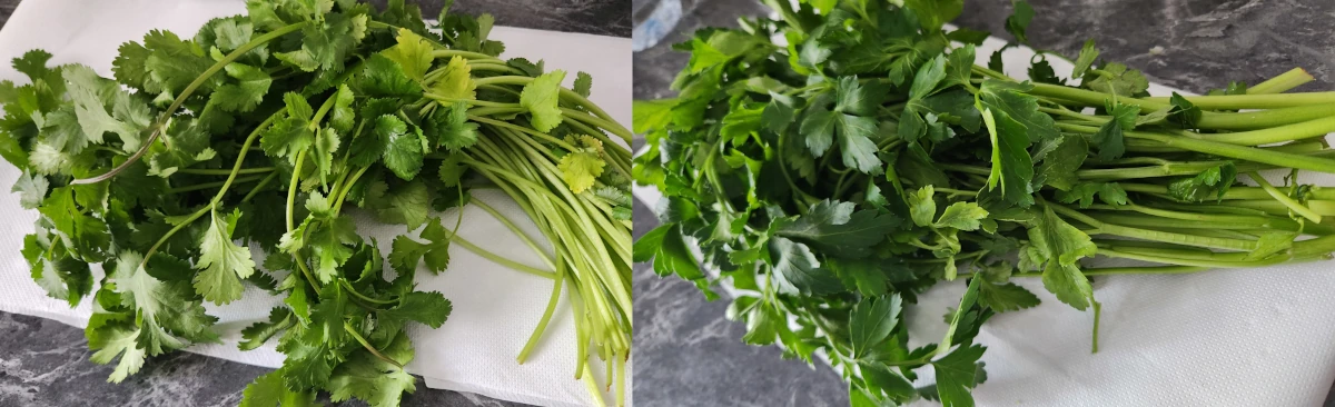 Du persil et de la coriandre