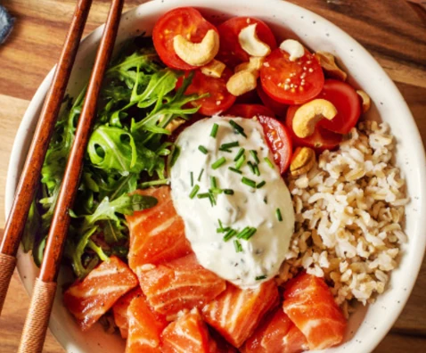 Poke bowl au saumon