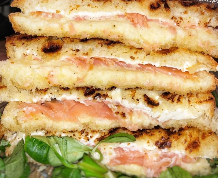Croque monsieur au saumon