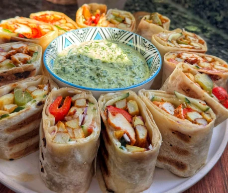 Wrap au poulet tandoori