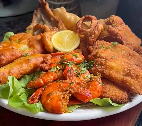 Plateau de poisson frits