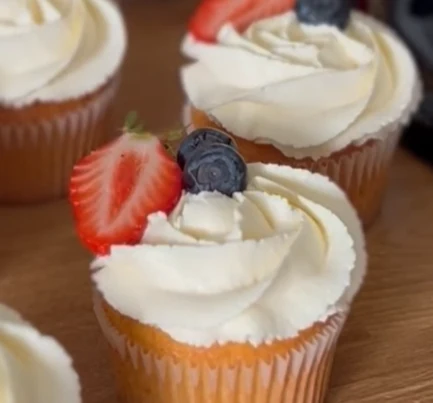 Cupcakes aux fraises