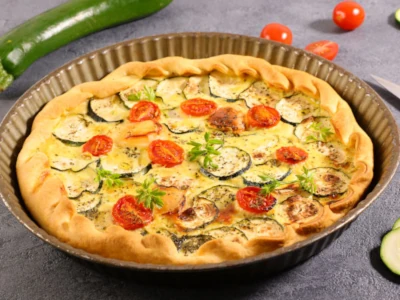 Quiche aux courgettes et fromage de chèvre