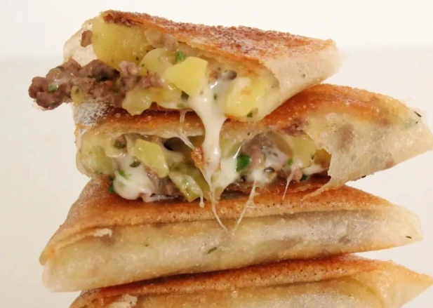 Bricks pommes de terre et viande hachée