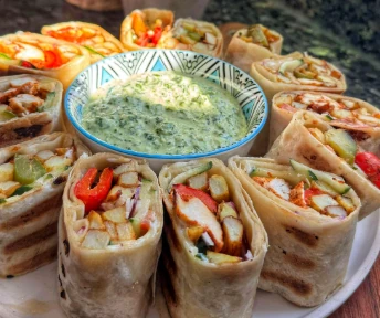 Wrap au poulet tandoori