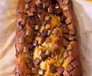 Cake à la banane et aux pépites de chocolat 