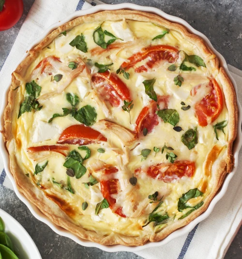 Tarte au thon, tomates et mozzarella