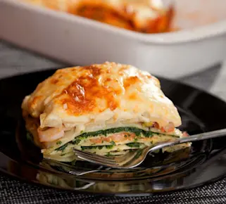 Lasagnes aux Deux Saumons, Ricotta et Épinards