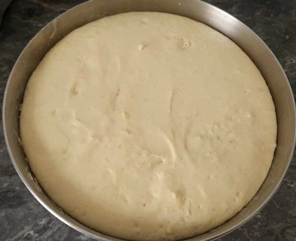 La pâte des pains hamburger levée