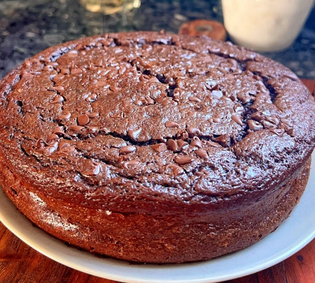 Gâteau au chocolat sans beurre et sans sucre