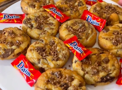 Cookies Caramel Daim et chocolat au lait