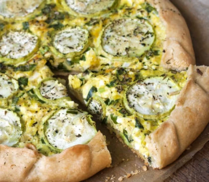Tarte aux courgettes et au fromage de chèvre