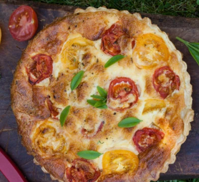 Quiche au gouda et tomates