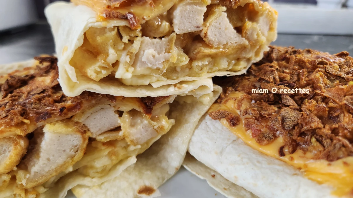 Tacos aux nuggets gratinés