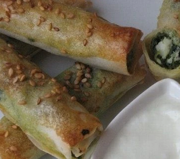 Cigares aux épinards et poisson