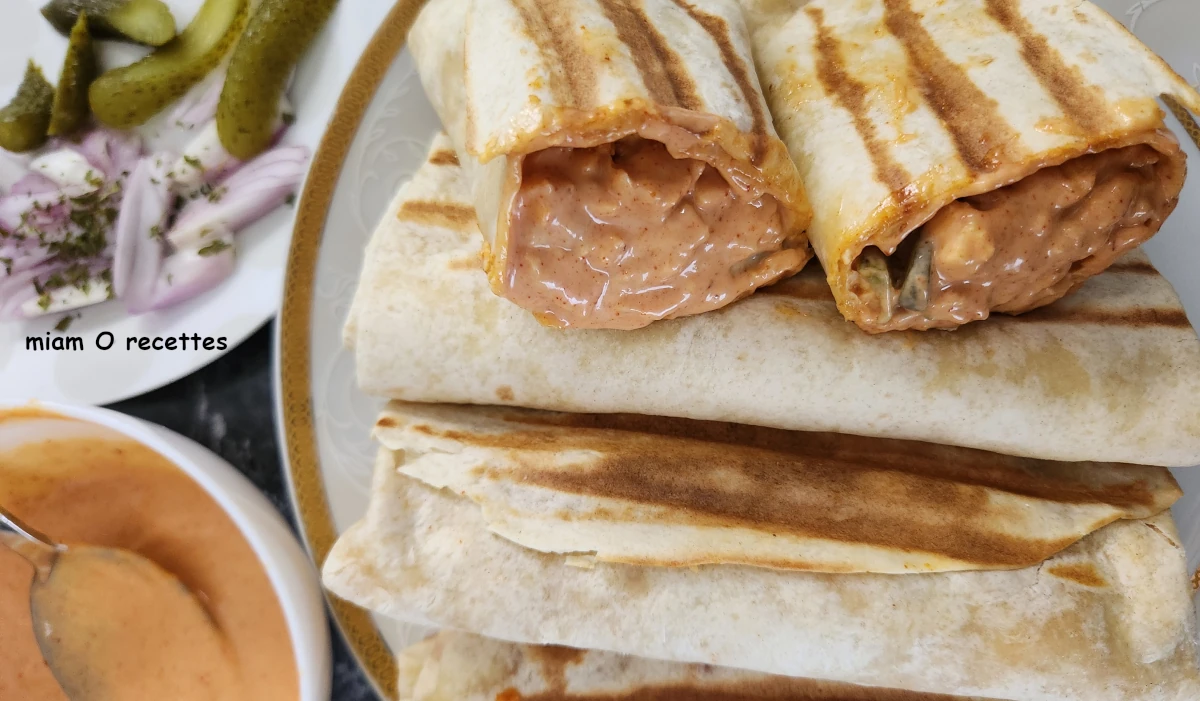 Shawarma au poulet (légèrement piquant)