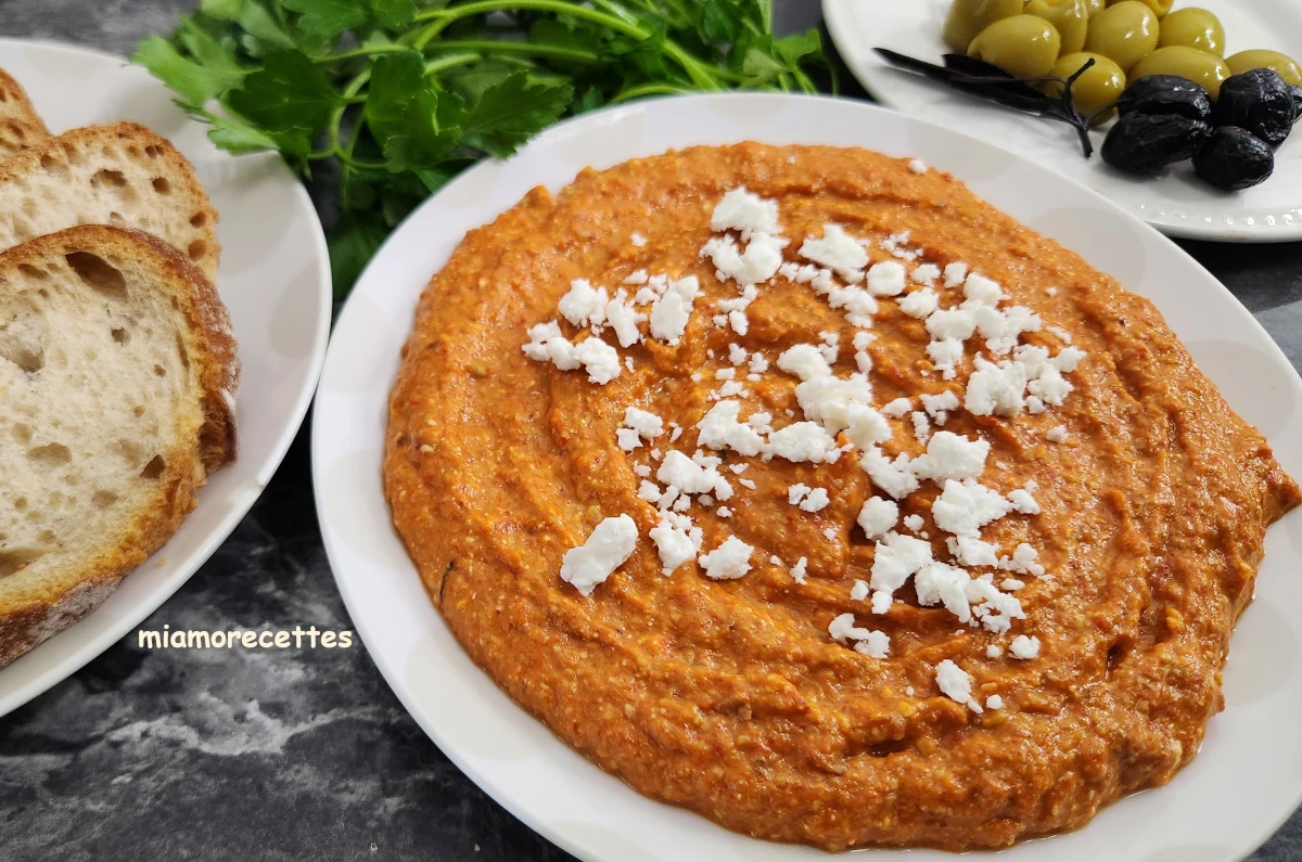 Tartinade de poivron rouge et feta