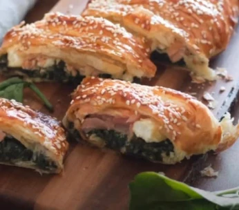 Feuilleté au saumon et épinards