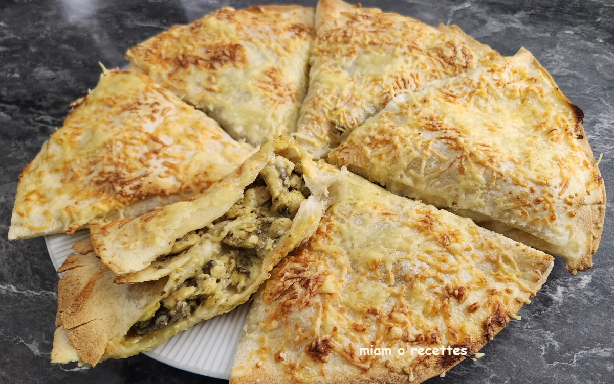 Wrap triangle au poulet et champignons