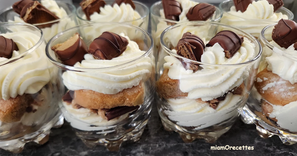 Verrines Tiramisu Kinder Bueno
