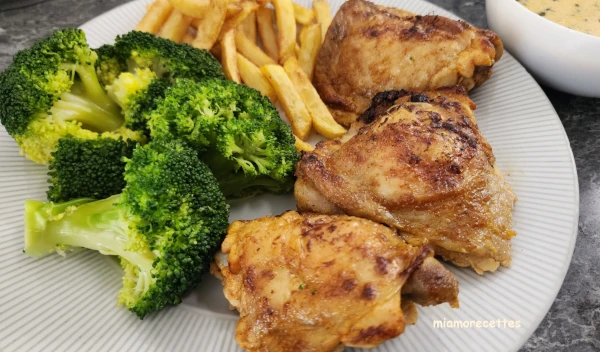 Poulet mariné moutarde et harissa