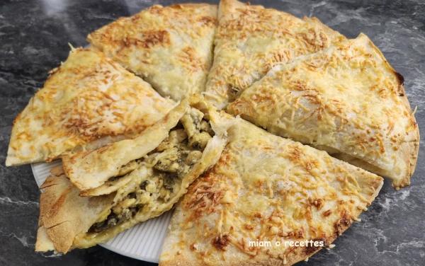 Wrap triangle au poulet et champignons