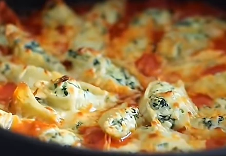 Gratin de conchiglioni farcis