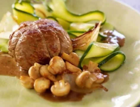 Paupiette de veau aux lamelles de courgettes