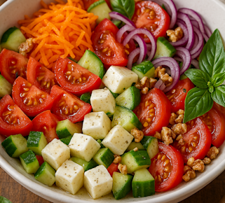 Salade à la mozzarella