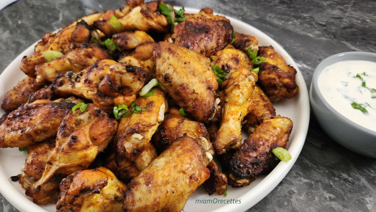 Ailes de poulet marinées et cuites au four