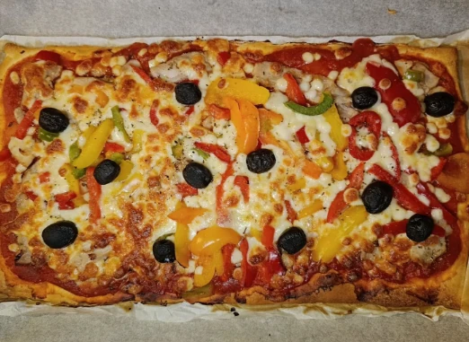 Pizza poulet poivrons