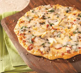 Pizza épicée aux épinards