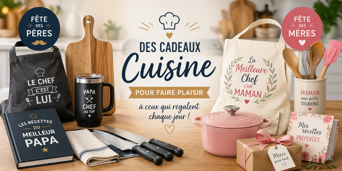 Cadeaux cuisine fête des pères et des mères