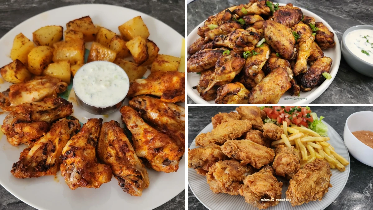 3 recettes d'ailes de poulet
