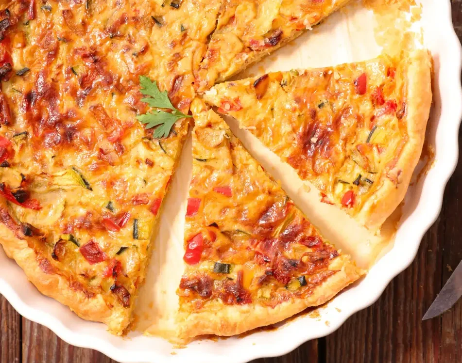 Quiche aux poivrons et parmesan